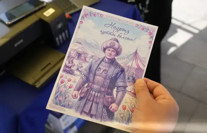 Жители Жетісу создают портреты в образе казахских батыров на AI Nauryz