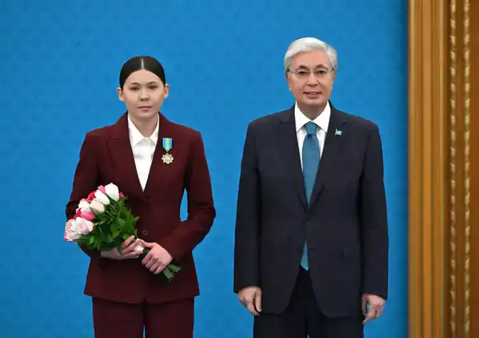 Кристина Шумекова удостоена ордена «Парасат» за успехи на юниорском чемпионате мира