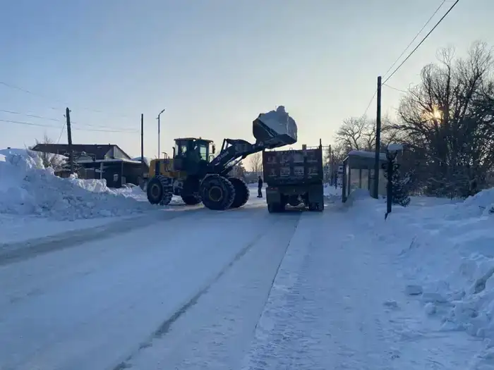 В области Абай продолжаются работы по вывозу снега и откачке талых вод (6)