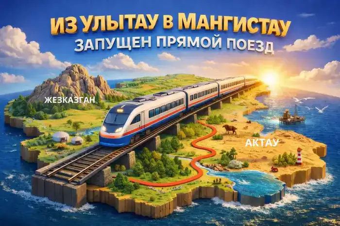 С 1 апреля запускается новый поезд из Жезказгана в Мангистау за 29 часов