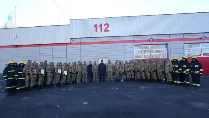 В селе Сарыозек начала работу обновленная пожарная часть (9)