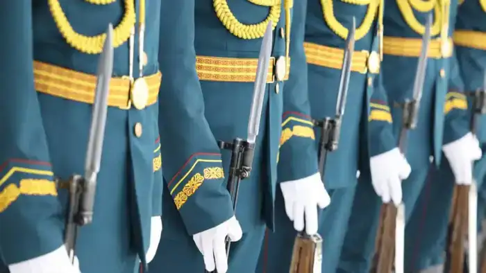 Казахские орнаменты в форме и технике Национальной гвардии МВД РК