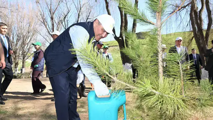 Президентская инициатива «Таза Қазақстан»: Олжас Бектенов принял участие в акции «Мөлдір бұлақ» в Туркестанской области (3)