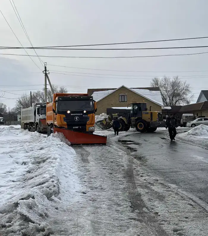 В области Абай продолжаются работы по вывозу снега и откачке талых вод (9)
