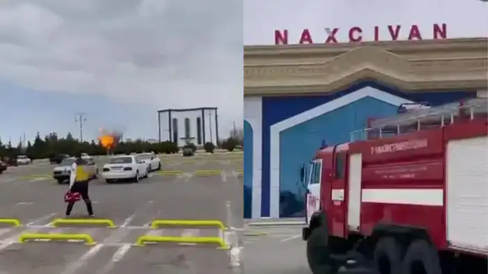 Дрон, запущенный из Ирана, упал на территорию аэропорта в Азербайджане