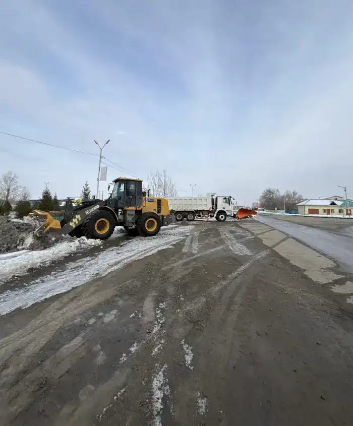 В области Абай продолжаются работы по вывозу снега и откачке талых вод (8)