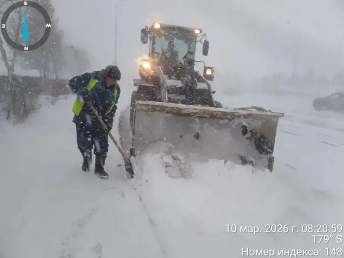 Снегопад в Астане: более 1700 единиц спецтехники задействованы в уборке снега в Астане (5)