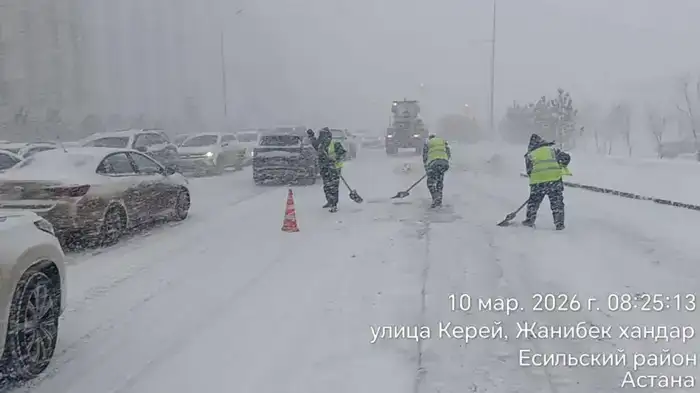 Снегопад в Астане: более 1700 единиц спецтехники задействованы в уборке снега в Астане (3)