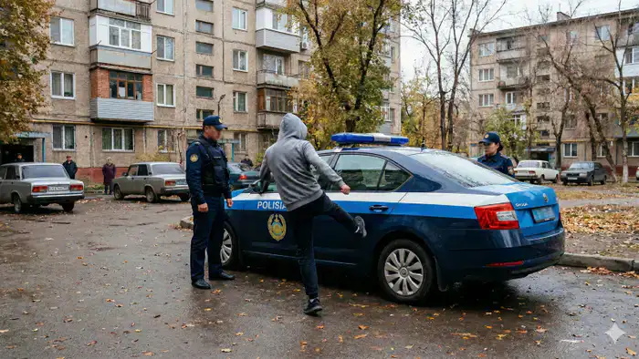 Подросток в Шымкенте ударил полицейского и получил срок: дело рассмотрено в суде