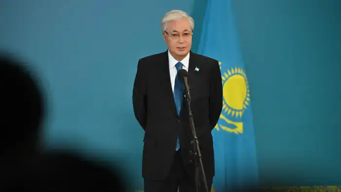 Путин и Токаев: референдум как повод для поздравлений