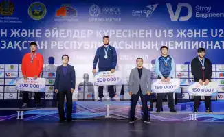 Ризабек Айтмухан завоевал титул чемпиона страны в весе 125 кг на чемпионате Казахстана U15 и U23