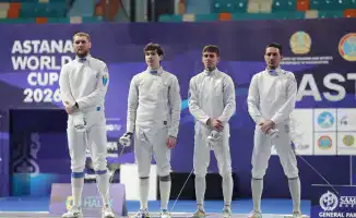 Мужская сборная Казахстана по фехтованию финиширует на Кубке мира в Астане на 4-м месте