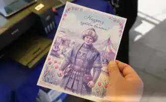 Жители Жетісу создают портреты в образе казахских батыров на AI Nauryz