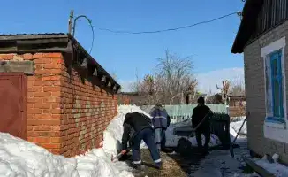 Участие жителей и волонтёров в акции по благоустройству Алтынсаринского района