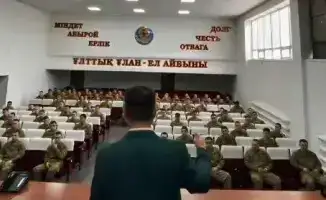 Обсуждение идеологической безопасности среди военнослужащих Национальной гвардии Казахстана