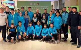 Молодежная сборная Казахстана на чемпионате мира по ушу в Китае