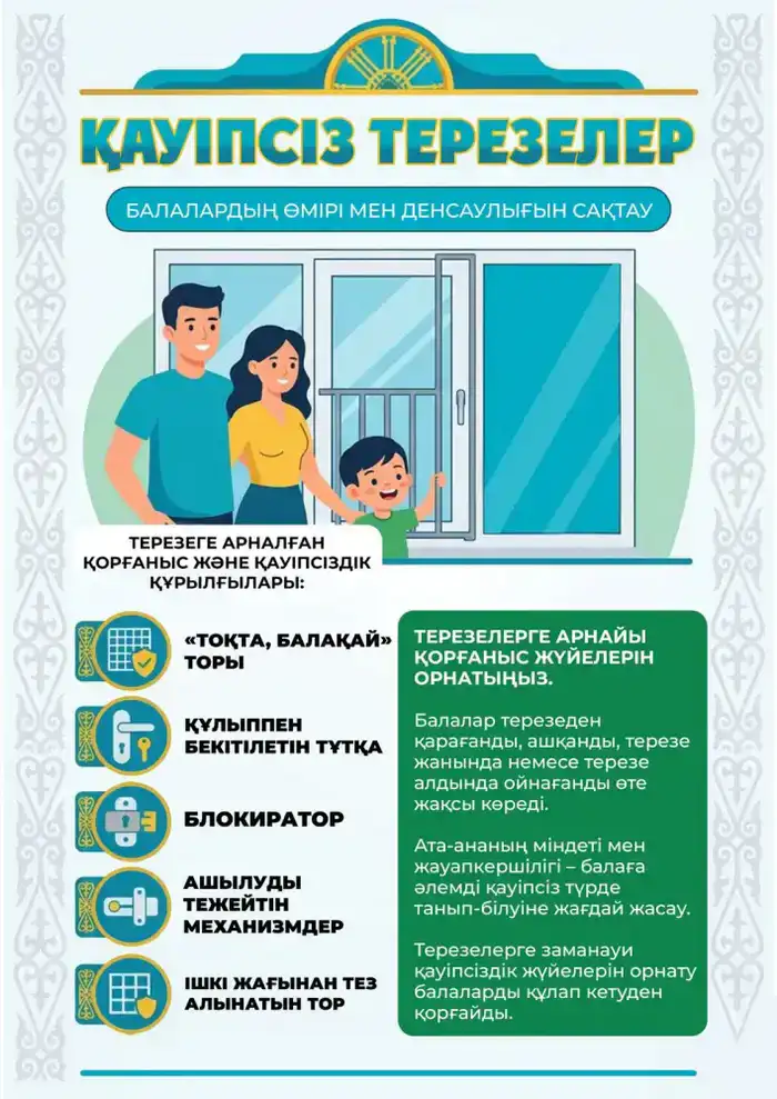 В Казахстане стартовала республиканская кампания «Окно - SAFE» для защиты детей от выпадения из окон (9)