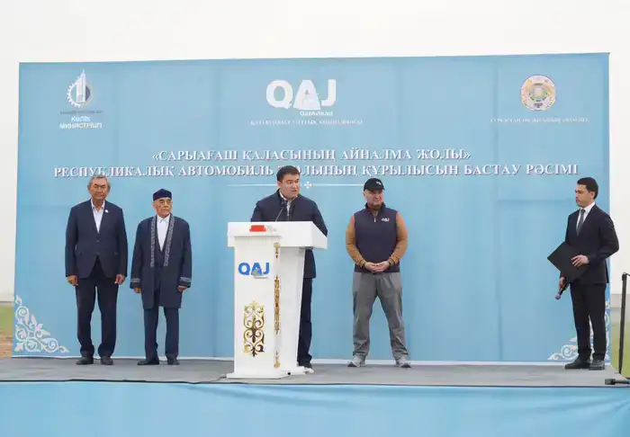 В ТУРКЕСТАНСКОЙ ОБЛАСТИ НАЧАЛОСЬ СТРОИТЕЛЬСТВО ОБЪЕЗДНОЙ ДОРОГИ ГОРОДА САРЫАГАША - ВАЖНЕЙШЕГО ДЛЯ МЕЖДУНАРОДНОГО ТРАНЗИТА УЧАСТКА (4)