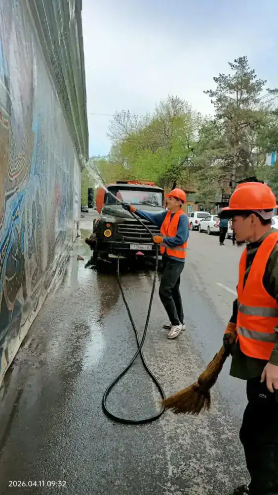 «Таза Қазақстан»: строительные компании Алматы приняли участие в субботнике (4)