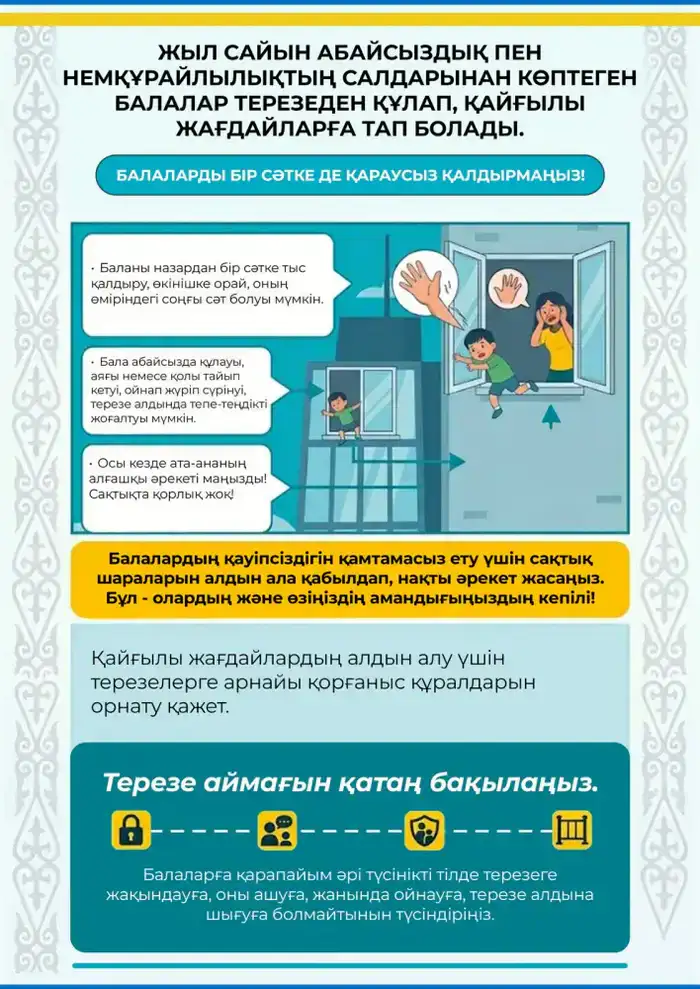 В Казахстане стартовала республиканская кампания «Окно - SAFE» для защиты детей от выпадения из окон (8)