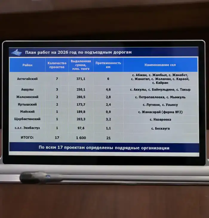 В Павлодарской области обсудили реализацию проектов по ремонту и строительству дорог в 2026 году (2)