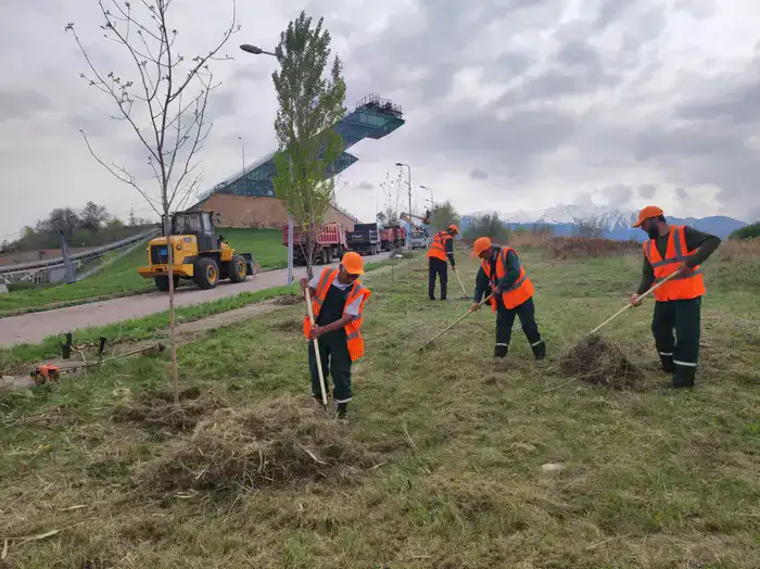 Чистота на высоте: у трамплинов в Алматы прошел яркий субботник (2)