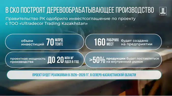 Инвестиционное соглашение на строительство деревообрабатывающего завода в Северо-Казахстанской области