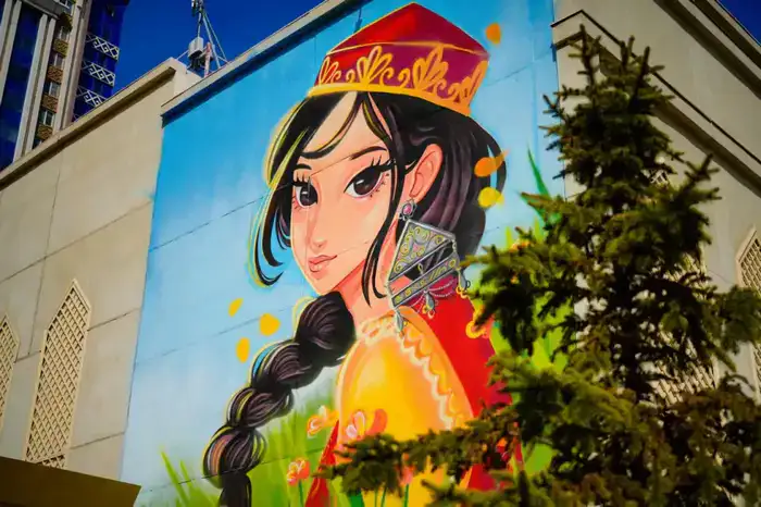 Новый мурал появился на фасаде одного из зданий в Астане (8)