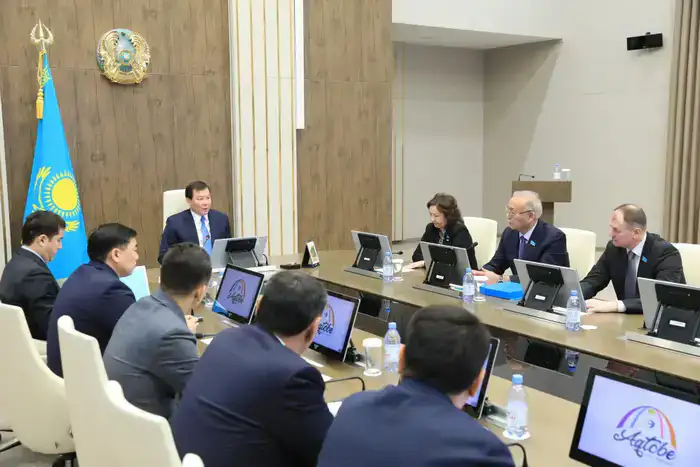 Аким региона обсудил с сенаторами развитие экономики и бюджетный потенциал (5)