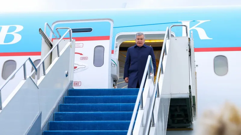 Президент Узбекистана Шавкат Мирзиёев прибыл в Астану для участия в Региональном экологическом саммите