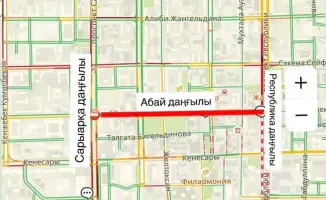 Закрытие части проспекта Абая в Астане приведет к изменениям в транспортном движении