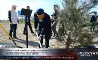 Туркестан: верховный муфтий инициировал акцию по озеленению города