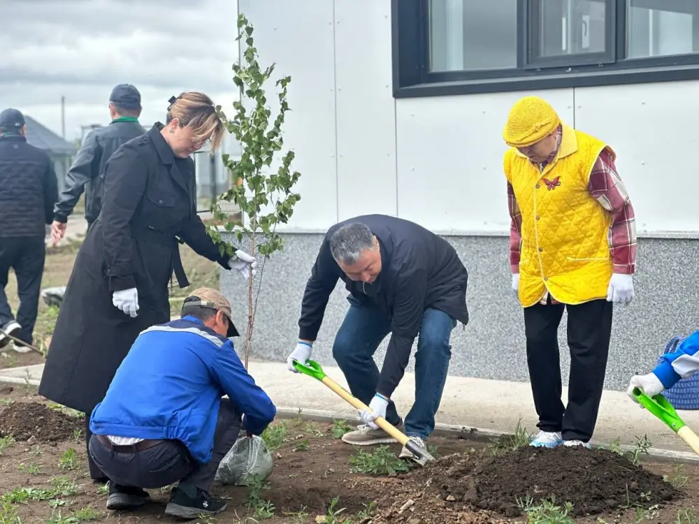 Eco-Initiative in Kazakhstan: Capital City Pensioners Plant Trees for a Greener Future