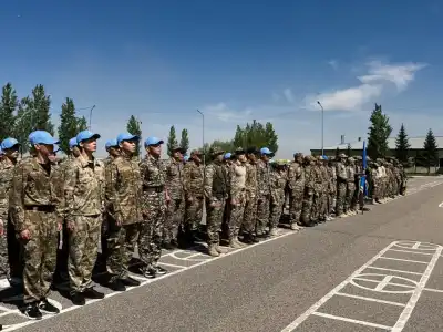 В Астане прошел военно-патриотический сбор молодежи «Айбын-2026» (10)