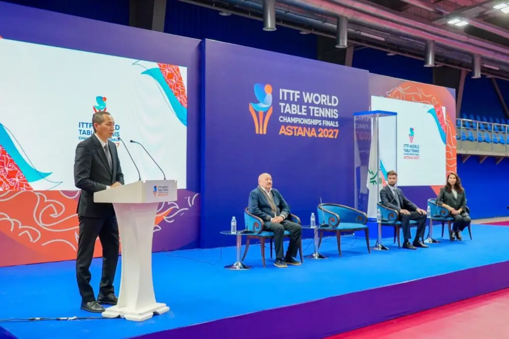 Астана готовится к чемпионату мира по настольному теннису: турнир пройдет с 22 по 30 мая 2027 года с участием 1200 человек.