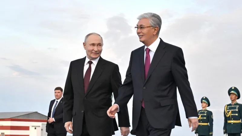Президент России Владимир Путин с государственным визитом в Астане: онлайн-трансляция встречи с Касым-Жомартом