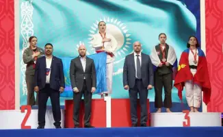 Павлодарская инспектор полиции Мадина Жумабаева завоевала титул чемпионки Кубка мира по рукопашному бою