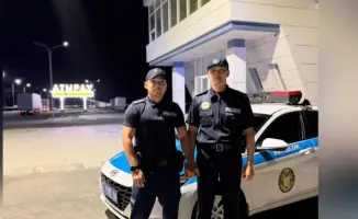 Полицейские помогли экстренно доставить близнецов в больницу в Атырауской области