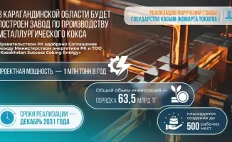 Создание 500 рабочих мест в Карагандинской области благодаря новому заводу по производству металлургического кокса