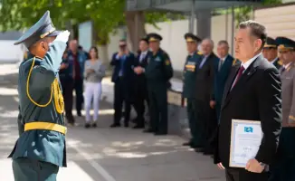 Посещение воинской части Акимом ВКО и поздравление военнослужащих с Днем защитника Отечества