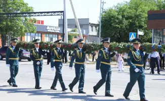 В Арыси отмечены заслуги сотрудников военной сферы на праздновании Дня защитника Отечества