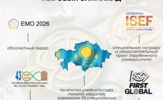 Казахстанские школьники 2025-2026 учебный год международные олимпиады медали достижения